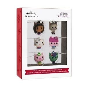NIB. HALLMARK Gabby's Dollhouse Christmas Ornaments Set